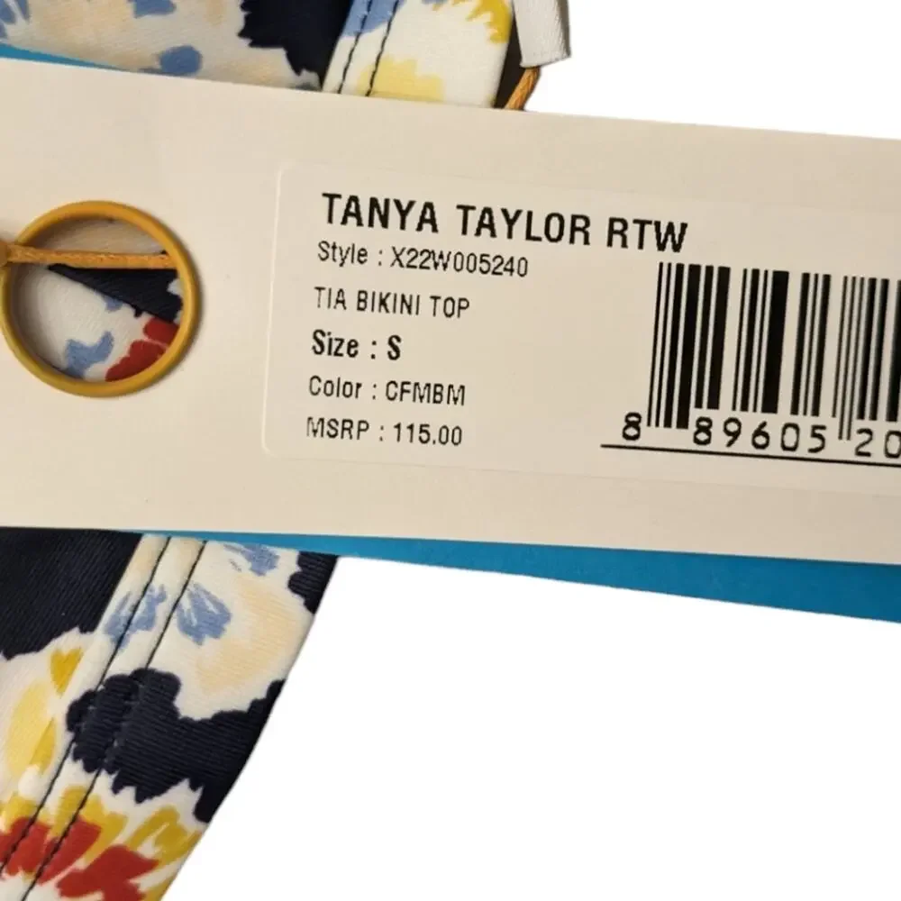 NWT Tanya Taylor Tia Navy‎ Floral Print Bikini size S